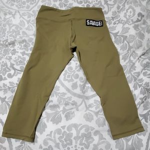 Savage Barbell army green capris